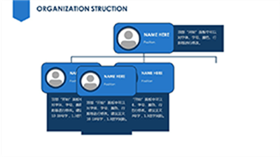 商务蓝组织架构图商业图表