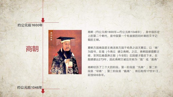 精致古典中国历史发展时间轴PPT模板