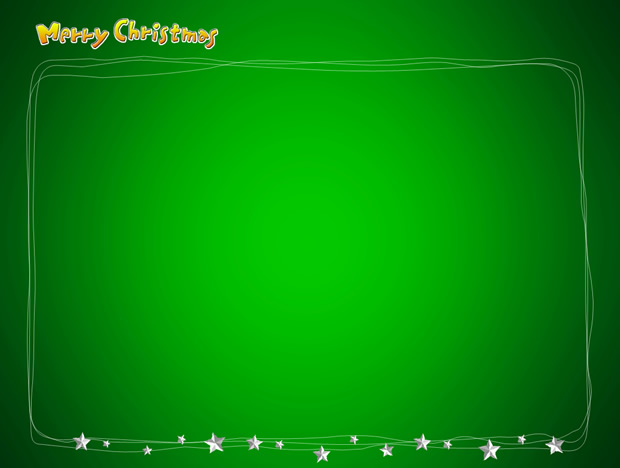 绿色主题线条创意圣诞节PPT模板