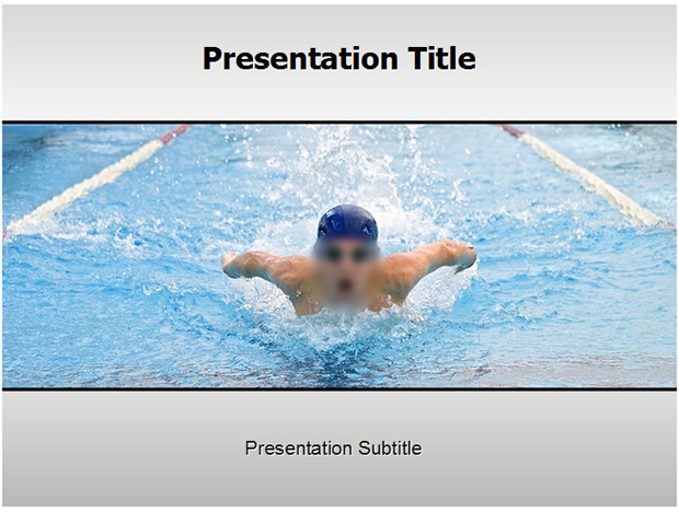 游泳体育项目PPT模板