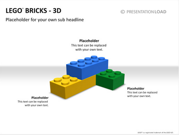 乐高系列PPT3D图表1