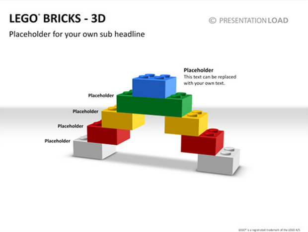 乐高系列PPT3D图表4
