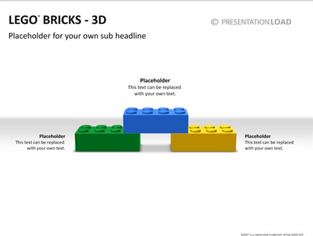 乐高系列PPT3D图表2