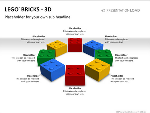 乐高系列PPT3D图表3