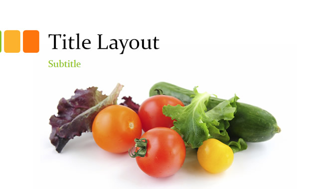 蔬菜简洁PPT模板1