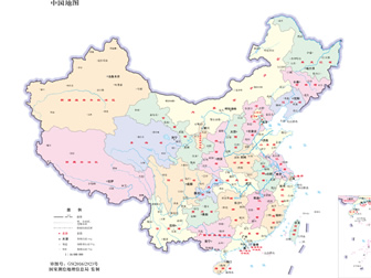中国地图 各省地图 市辖区地图 PPT地图素材下载