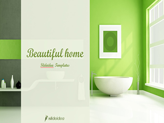 绿色环保主题室内装潢温馨家庭环境ppt模板