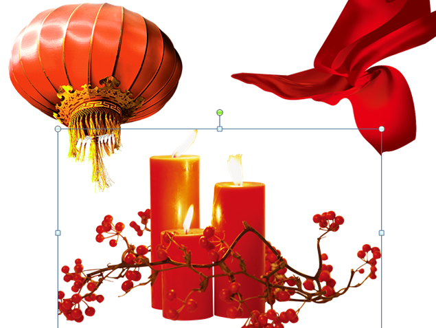 中国红新年喜庆PPT素材3