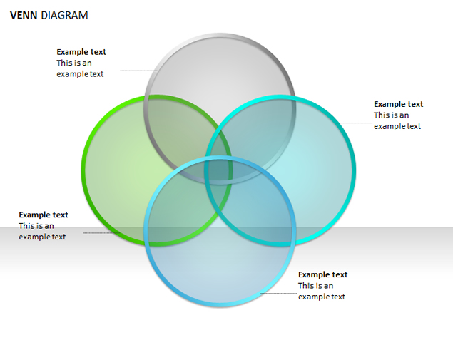 维恩图解彩色PPT图表模板3