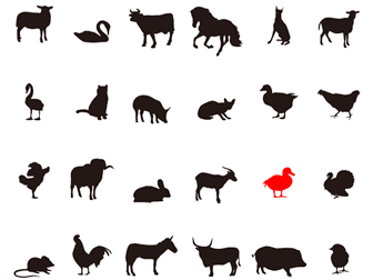 ppt绘制各种动物剪贴画ppt素材（镂空动物）