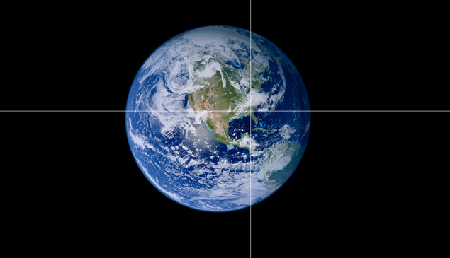 旋转的地球寻找地理坐标放大效果ppt模板