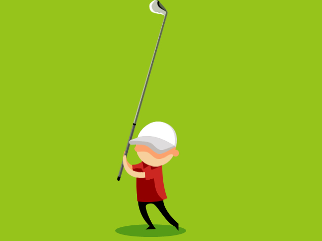 高尔夫 台球运动人物动作ppt动画模板