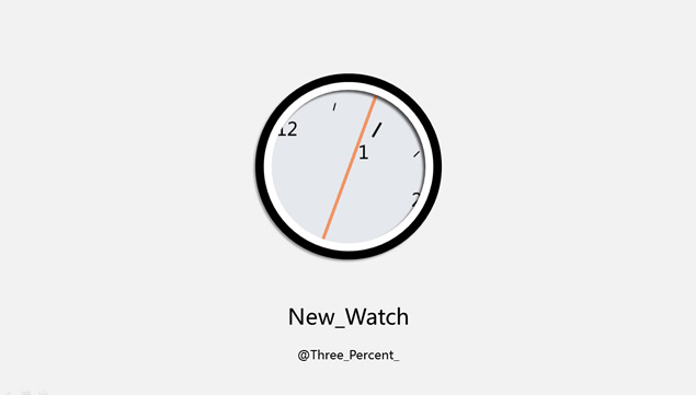 手表指示时间动画演示ppt模板
