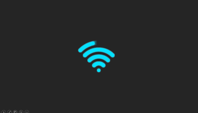 Wifi信号显示图标ppt小动画