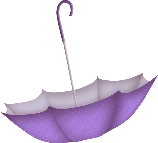 倒立的紫色雨伞