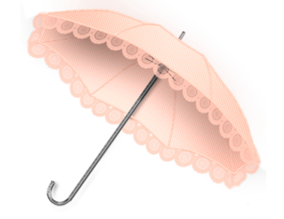 花边粉色雨伞