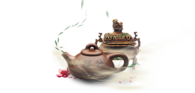 茶香飘飘 茶壶 茶文化免抠图
