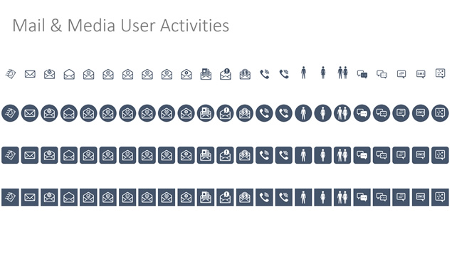 邮件 媒体用户活动图标