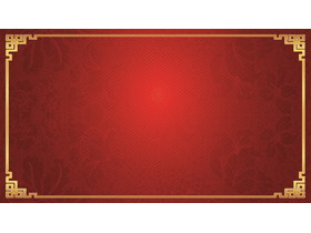 三张红色古典花纹PPT背景图片