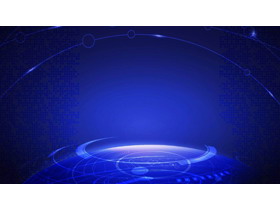 蓝色抽象光环背景的商务PPT背景图片