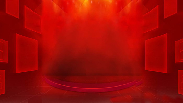 红色抽象舞台PPT背景图片