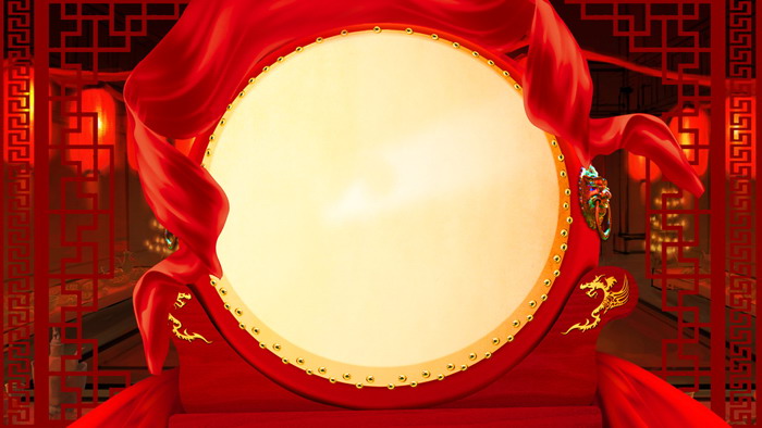 七张红色喜庆春节PPT背景图片