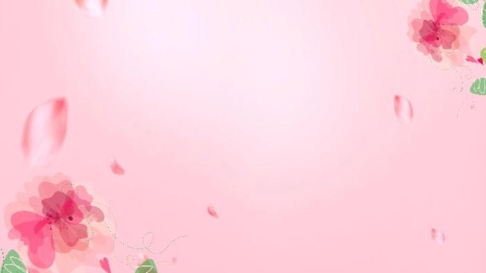 两张粉色唯美水彩花卉PPT背景图片