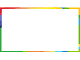 四张炫酷彩虹曲线PPT边框背景图片