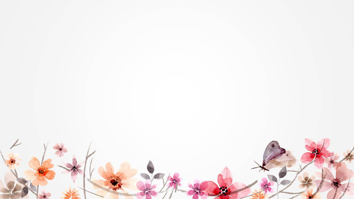 两张暖色水彩花卉PPT背景图片
