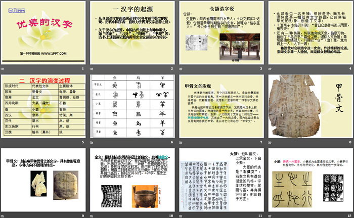 《优美的汉字》PPT