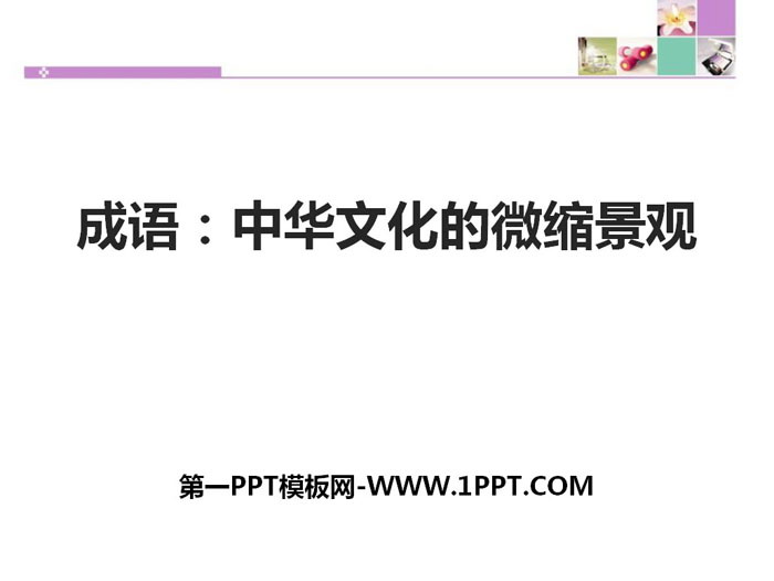 《成语：中华文化的微缩景观》PPT