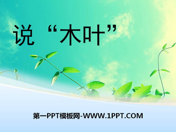 《说“木叶”》PPT