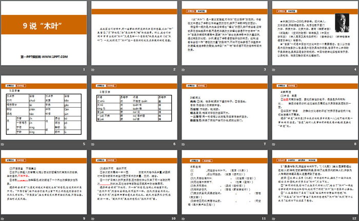 《说“木叶”》PPT下载