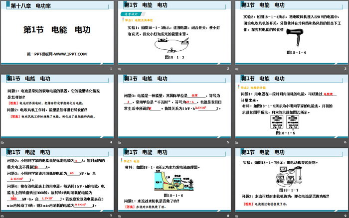 《电能 电功》电功率PPT