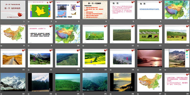 《地形和地势》中国的自然环境PPT课件2
