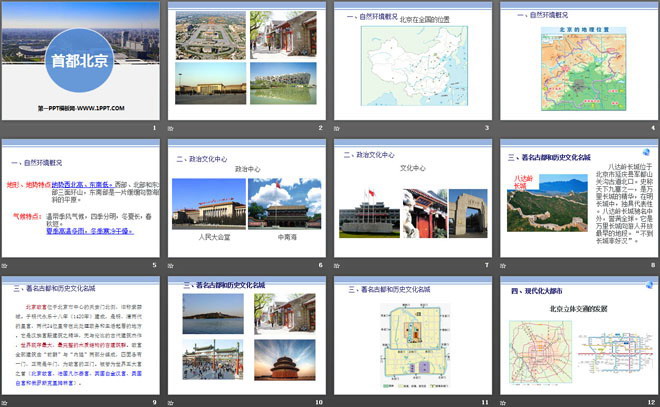 《首都北京》PPT免费下载