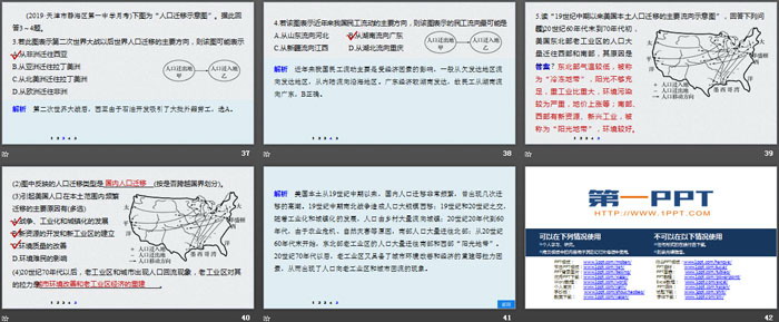 《人口迁移的特点及影响因素》人口分布、迁移与合理容量PPT