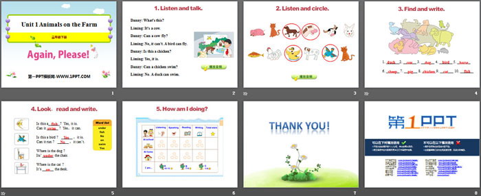 《Again,Please!》Animals on the Farm PPT