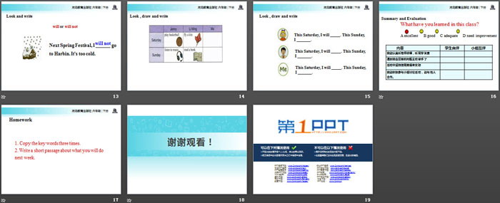 《Tomorrow We Will Play》What Will You Do This Summer? PPT教学课件