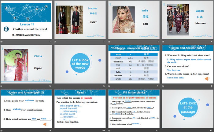 《Clothes around the World》Colours and Clothes PPT课件