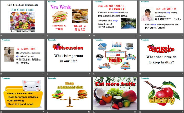 《Eat Good Food!》Food and Restaurants PPT