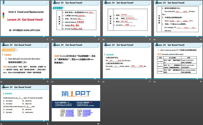 《Eat Good Food!》Food and Restaurants PPT教学课件