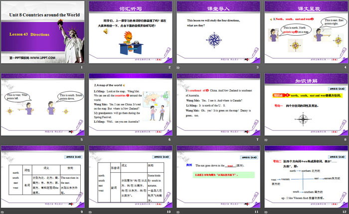 《Directions》Countries around the World PPT下载