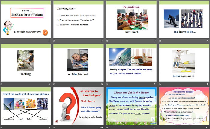 《Big Plans for the Weekend》After-School Activities PPT