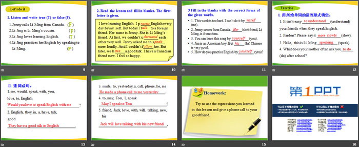 《A Phone Friend》I Love Learning English PPT课件