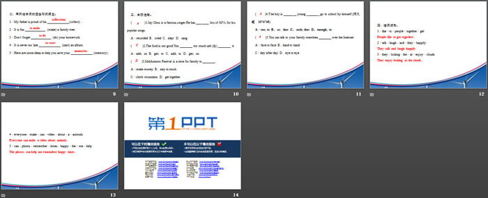 《Happy Memories》Families Celebrate Together PPT下载