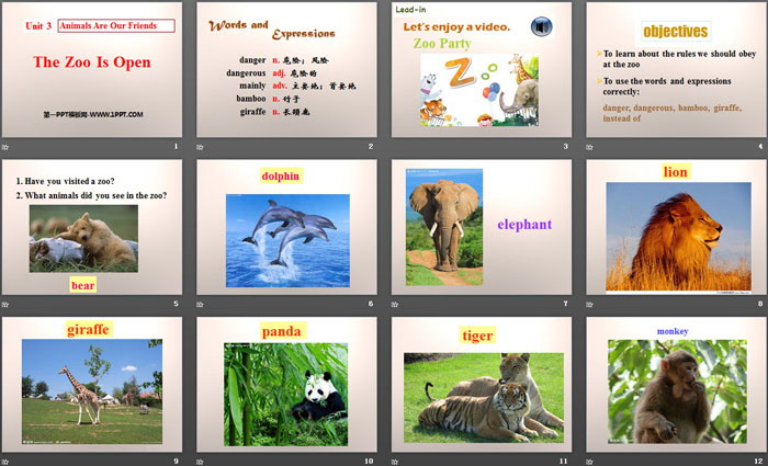 《The Zoo Is Open》Animals Are Our Friends PPT