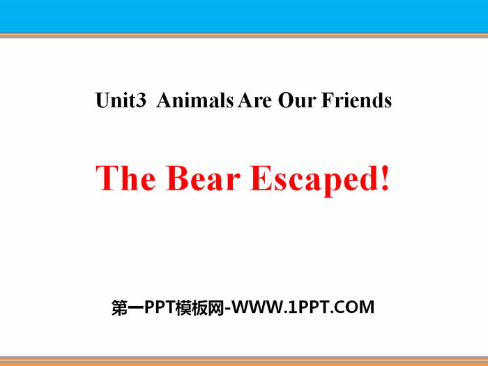 《The Bear Escaped!》Animals Are Our Friends PPT课件