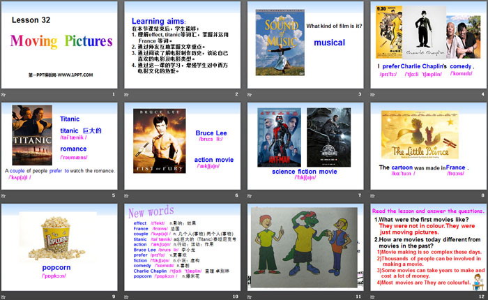 《Moving Pictures》Movies and Theatre PPT