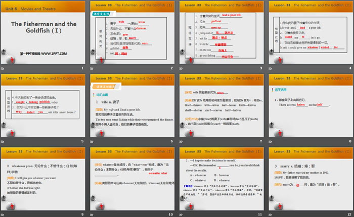 《The Fisherman and the Goldfish(I)》Movies and Theatre PPT下载